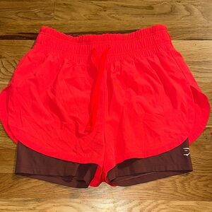 Gymshark Women’s 2 in 1 Athletic Running Shorts sz S